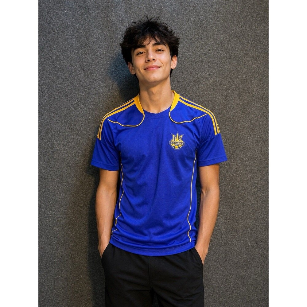 Vintage Ukraine National Soccer Team Jersey Men’s Small or Youth Large Blue